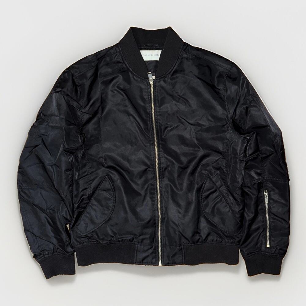 The Very Warm Black Bomber Jacket Large 23x26